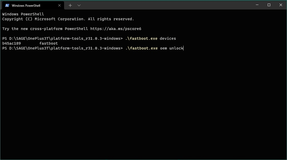 Fastboot OEM Unlock